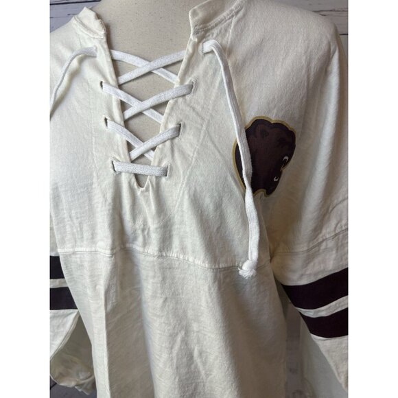 Spirit Jersey Hershey Bears Small AHL Hockey Sweatshirt USA Lace Up Chocolate - Picture 11 of 11